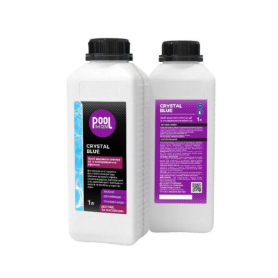Засіб 6 в 1 для басейну Crystal Blue (дезінфекція, освітлення води), 1 л